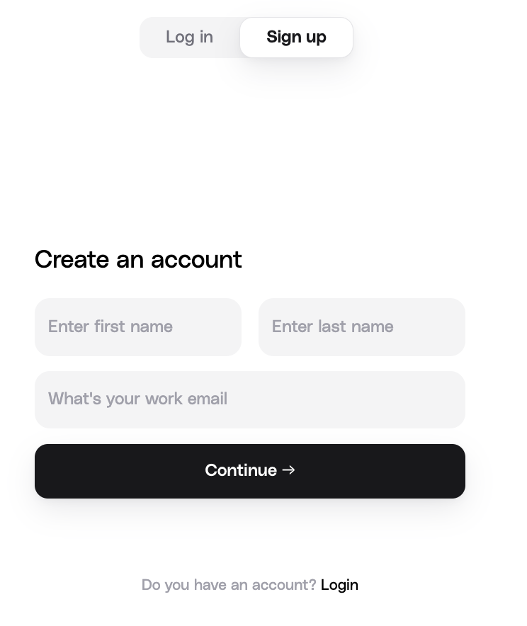 0x Dashboard Sign-up