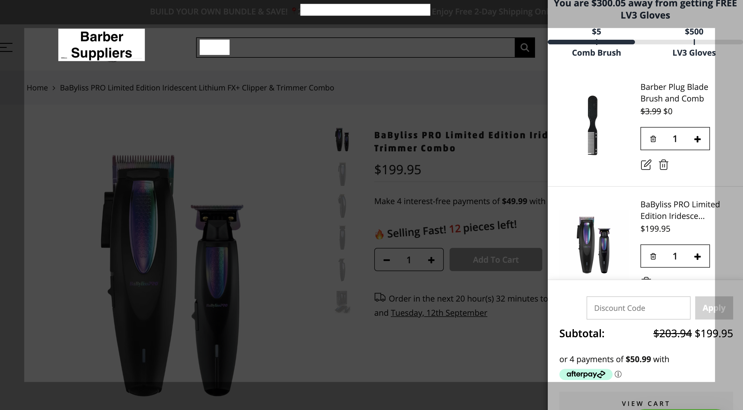 Completed sliding cart image redacted