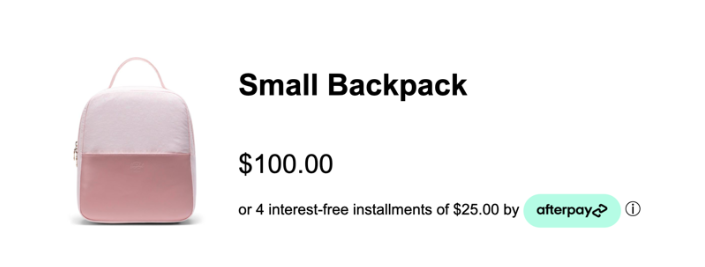 Image of a small backpack