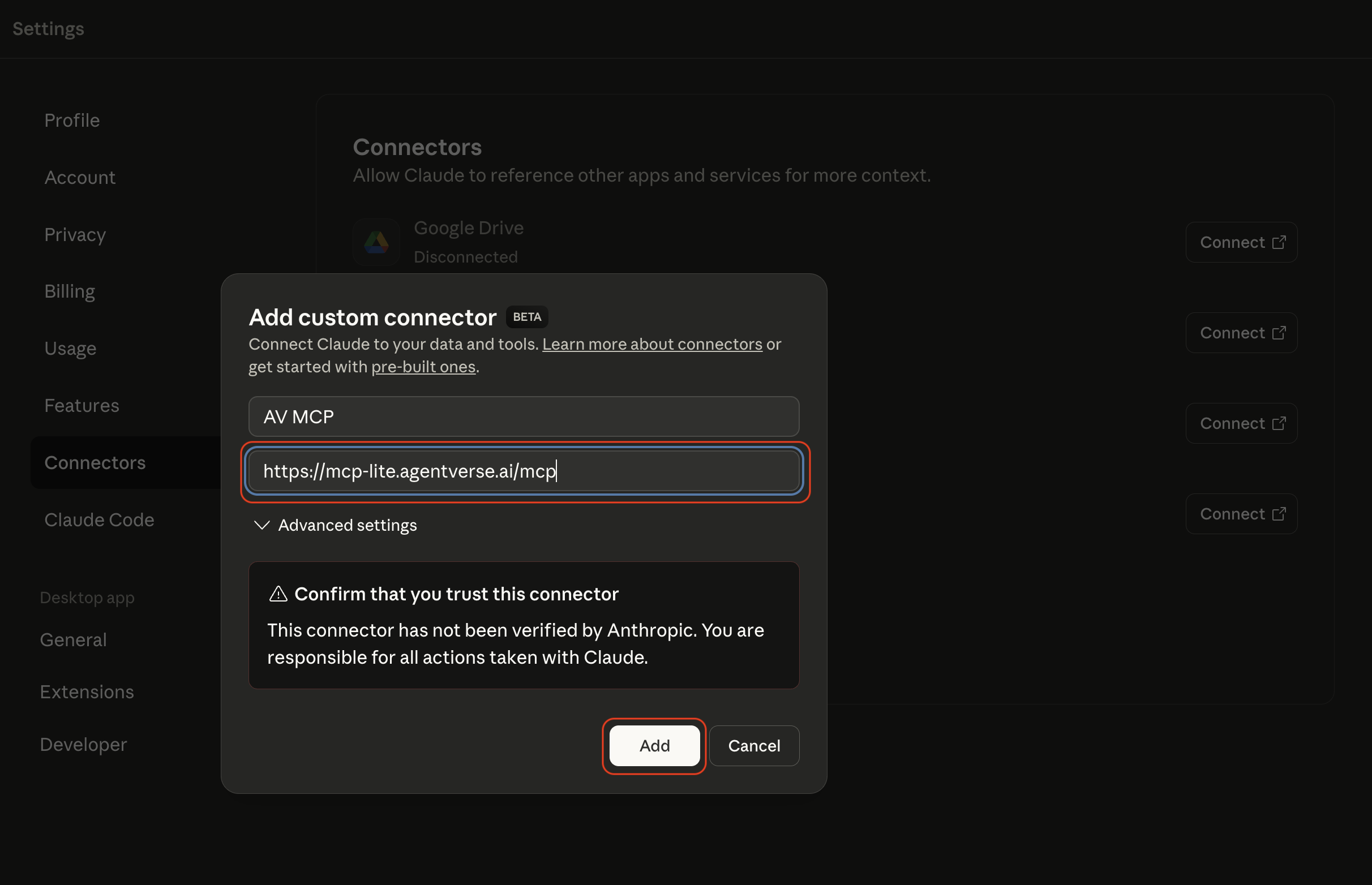 Agentverse MCP Claude Desktop