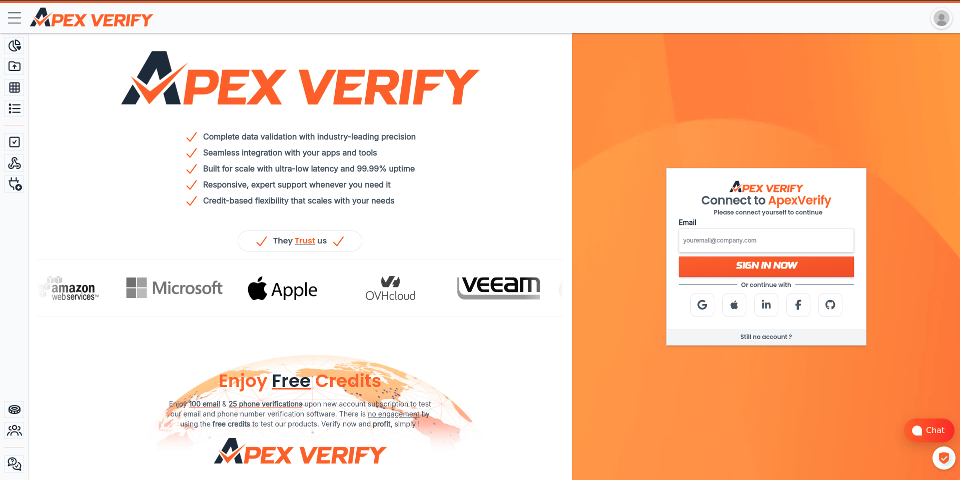 Sign up for an ApexVerify account