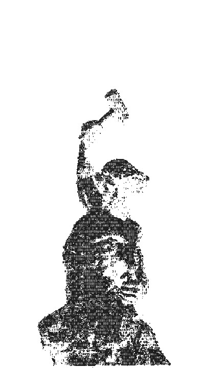 Ara engineer, ASCII art figure holding a hammer