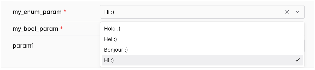 Enum param example