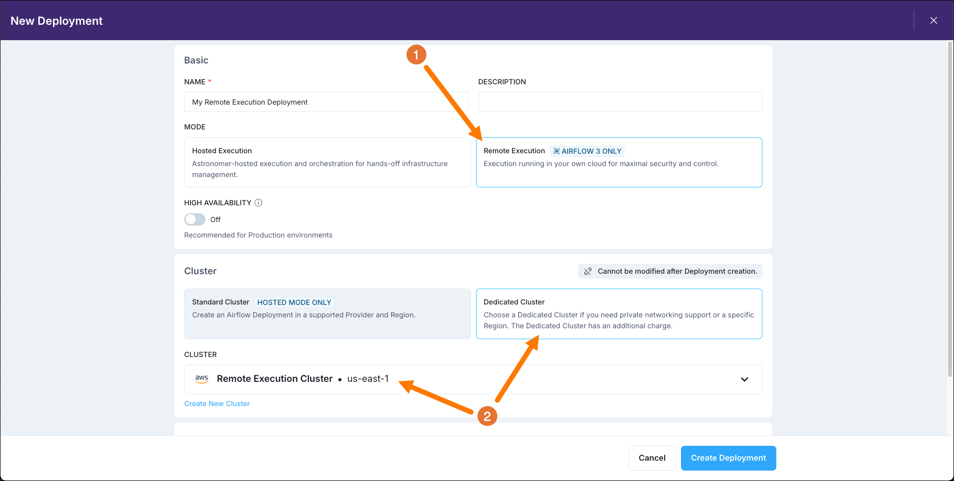 Create a Remote Execution Deployment