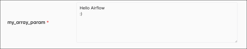 Array param example