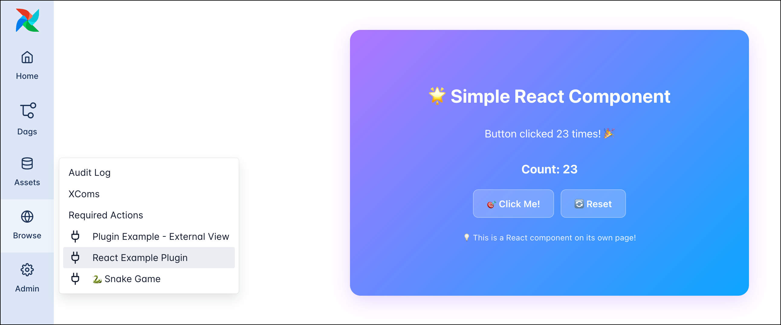 React app