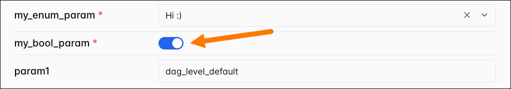 Bool param example