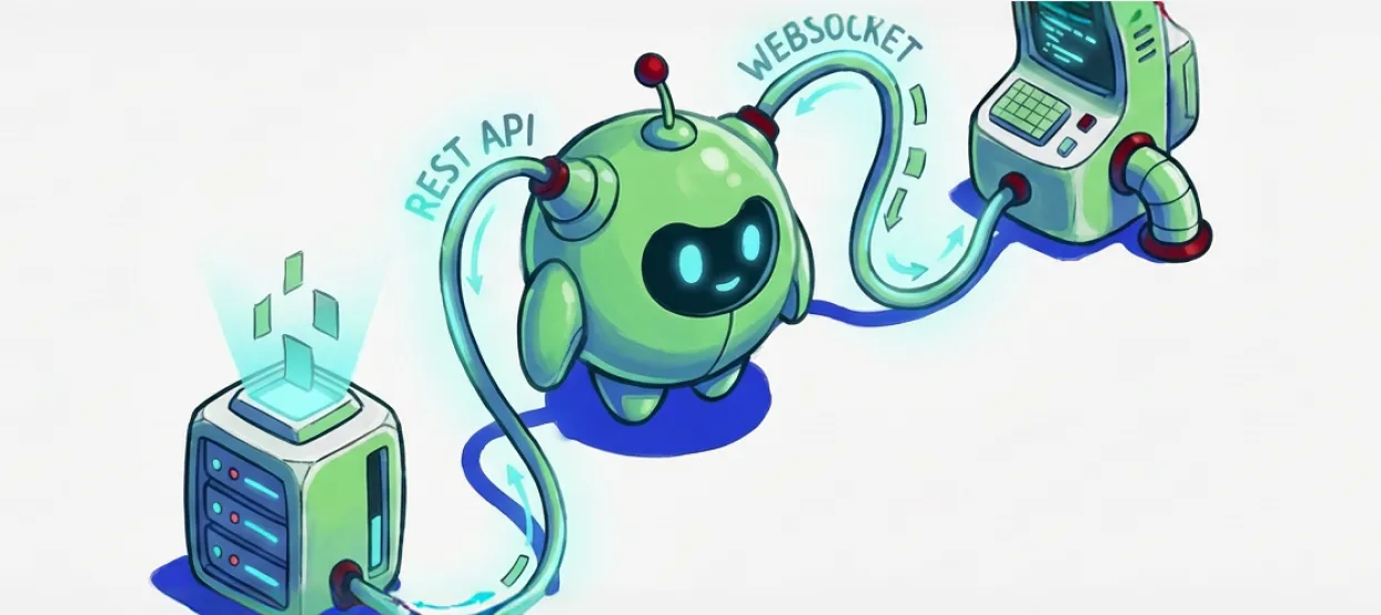 Agent connected to REST API and WebSocket endpoints