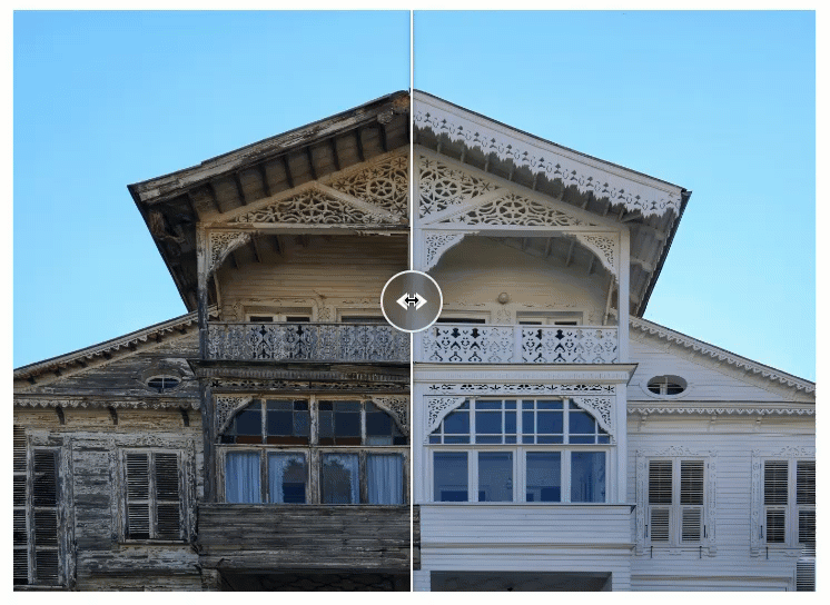 The comparison slider concept