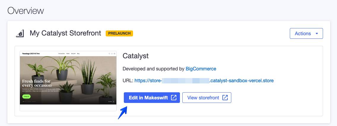 Open the Makeswift editor