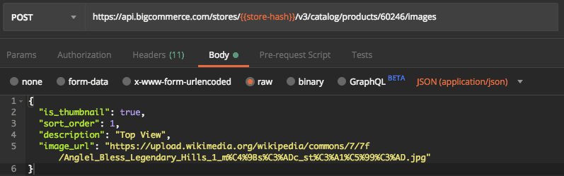 Example Request: Create a Product Image