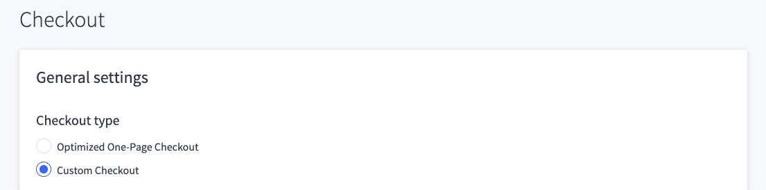 Specifying custom checkout