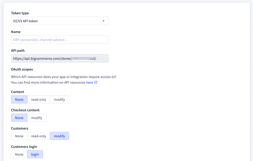 Creating a store-level API account