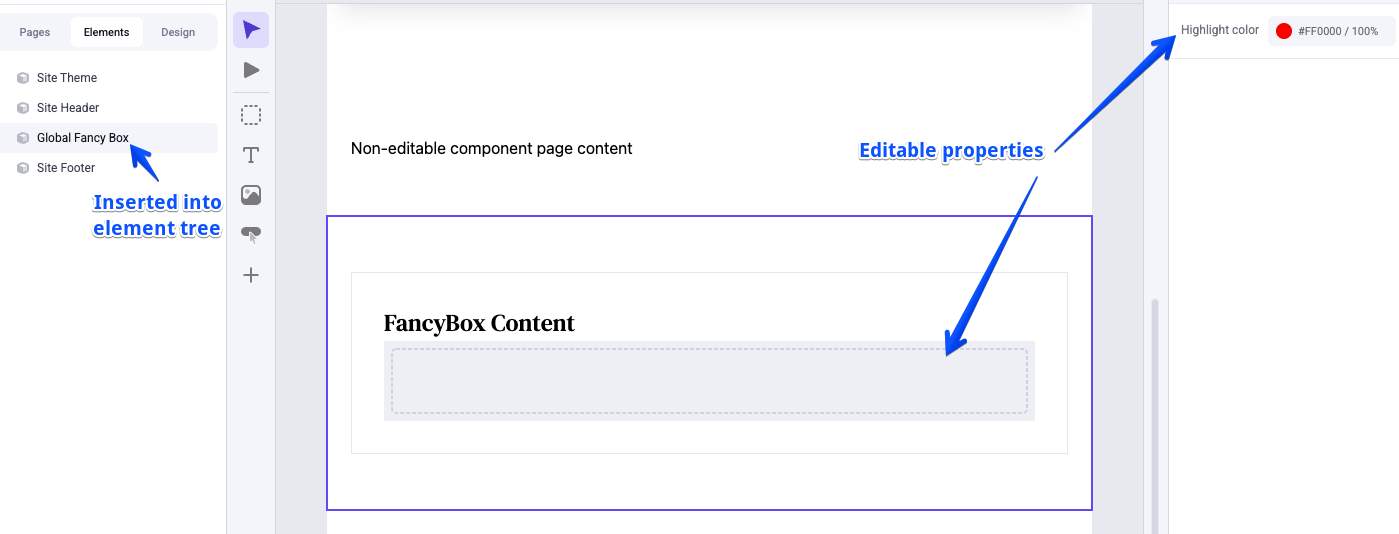 Editing a built-in element