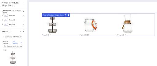 Custom widget result