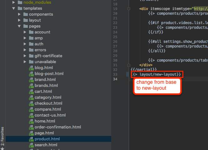 Change layout reference