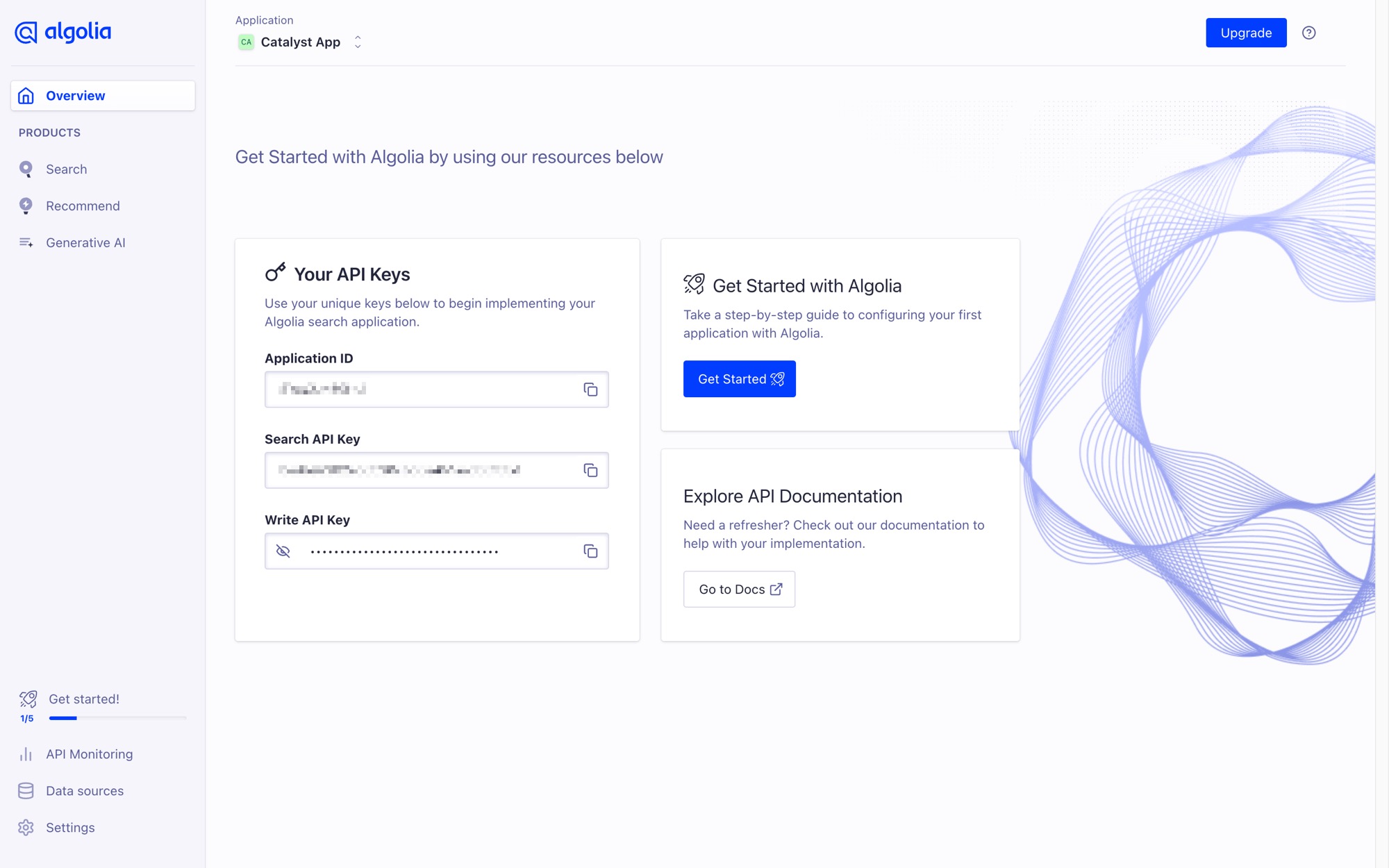 View index in Algolia