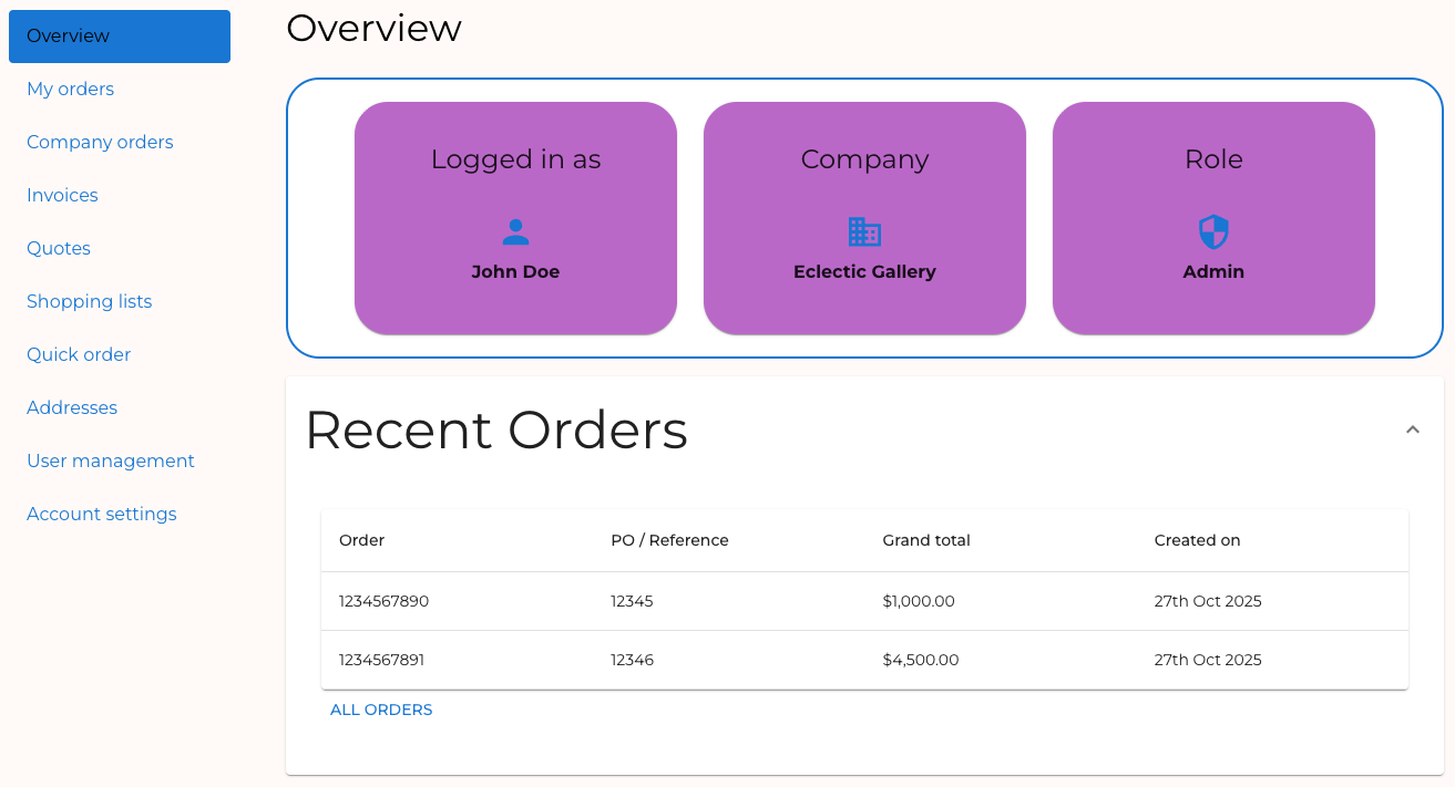 Overview before theme config