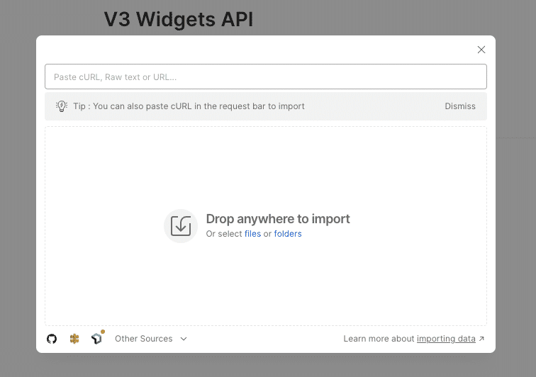 Import Postman collection