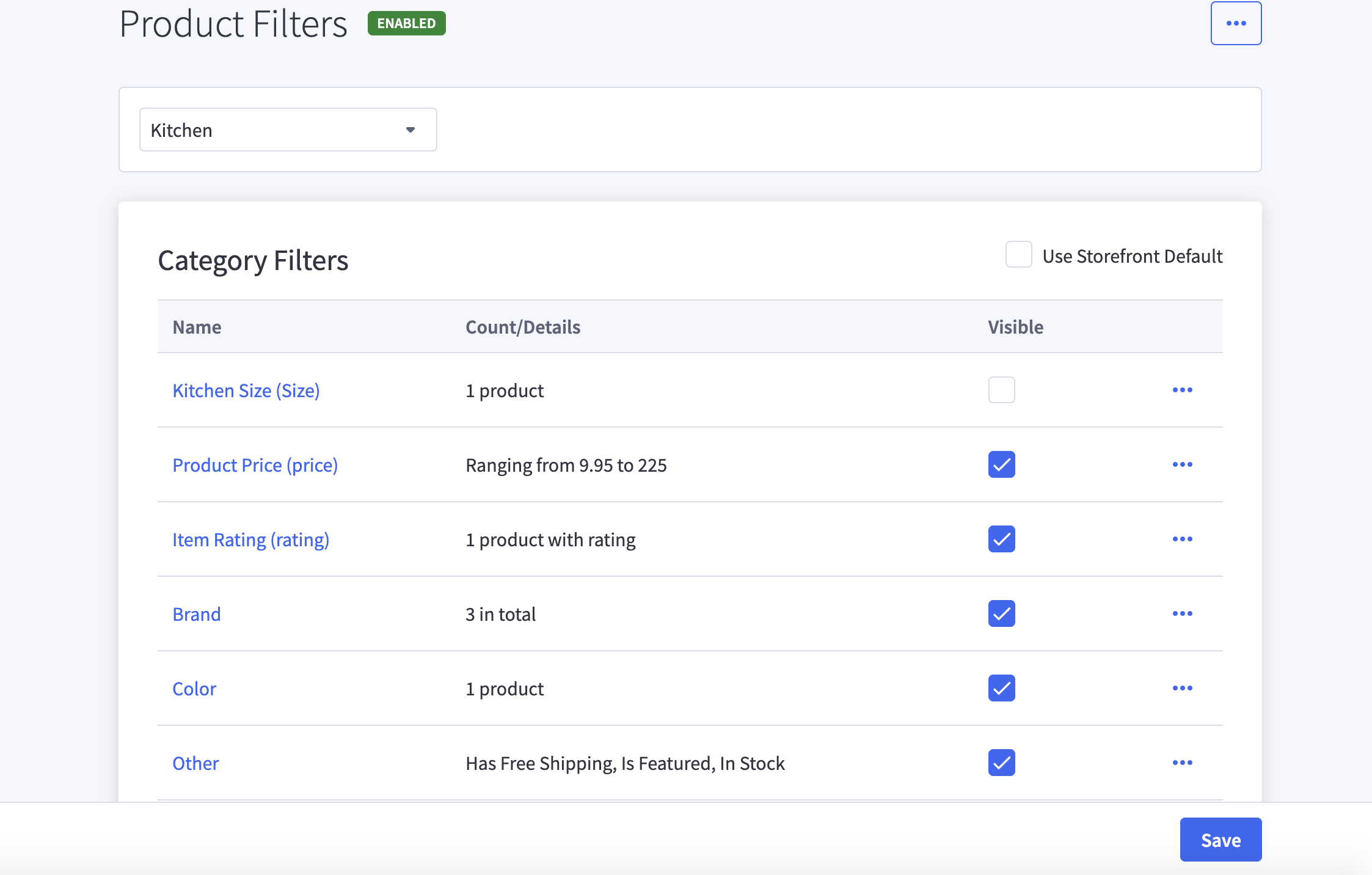 Updated Category Filters Updated Category Filters