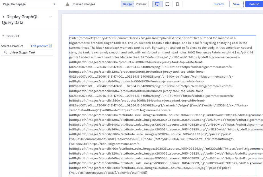GraphQL query data in widget