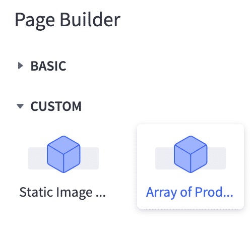 Page Builder custom section
