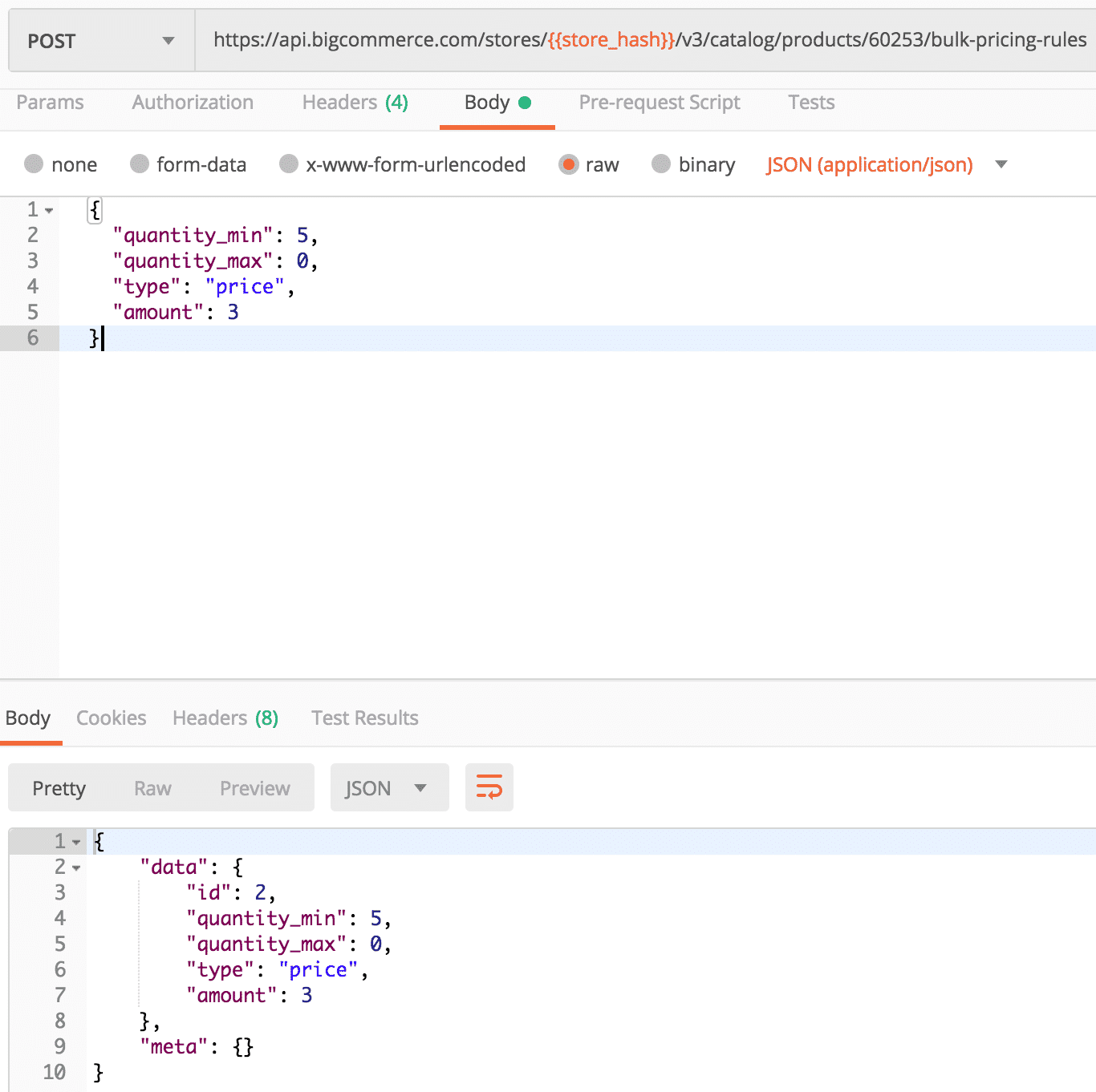 Bulk pricing added to product