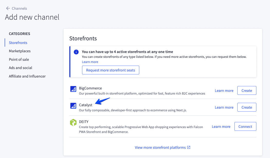 Creating a Catalyst channel