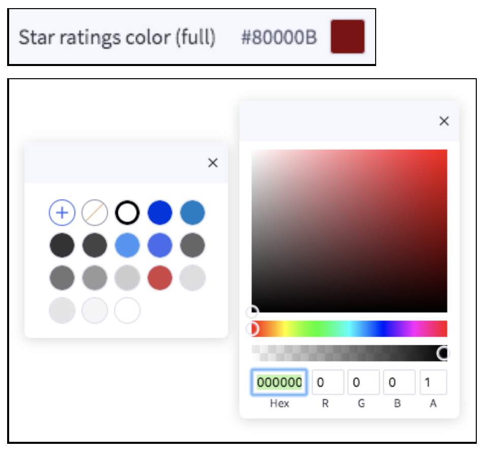 Color picker setting