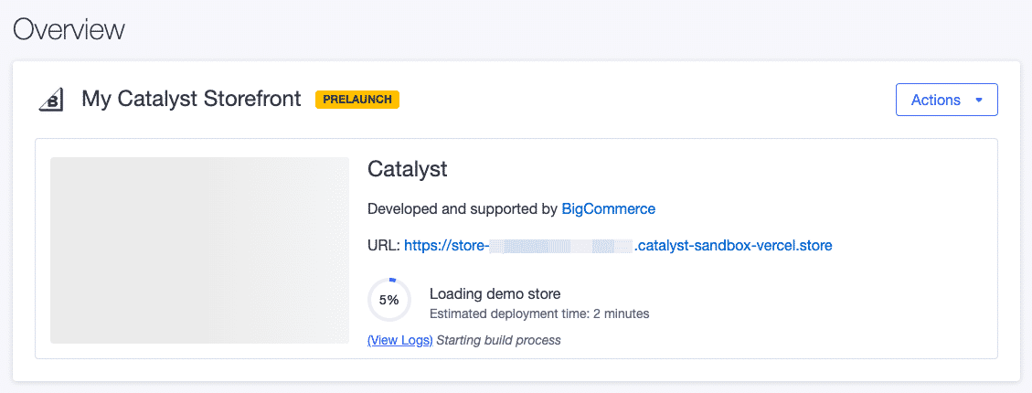 A Catalyst deployment in progress
