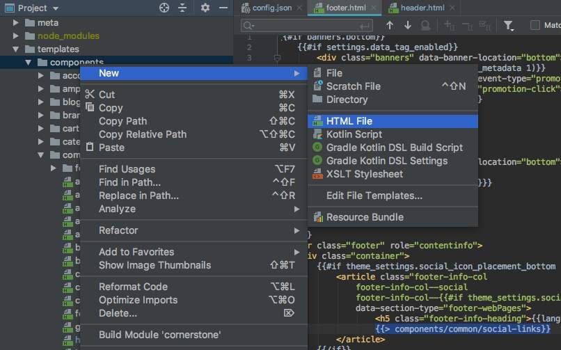 Create new HTML file