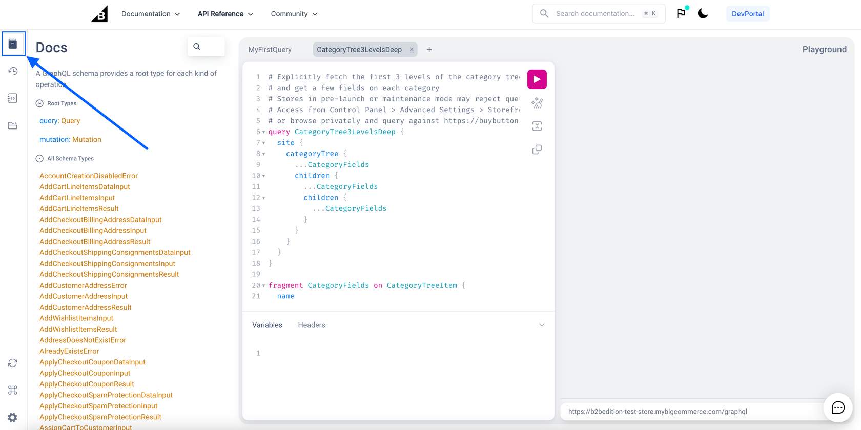 View Docs and Schema