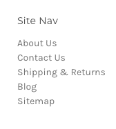 Footer showing updated navigation text