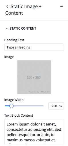 Widget template schema