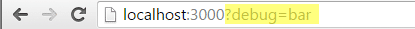 Using debug=bar query string