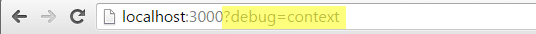 Using debug=context query string