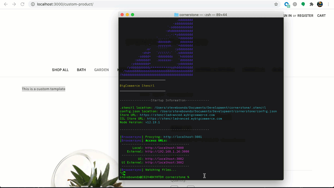 Apply theme and assign custom template