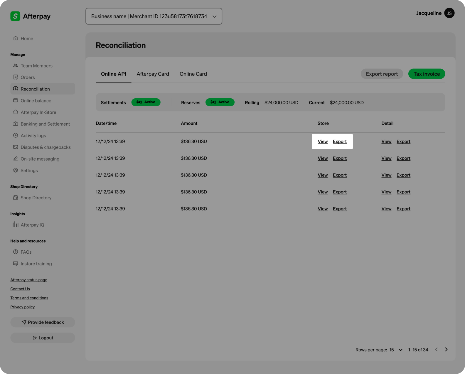 Settlement Reports | Welcome to cash-app Documentation