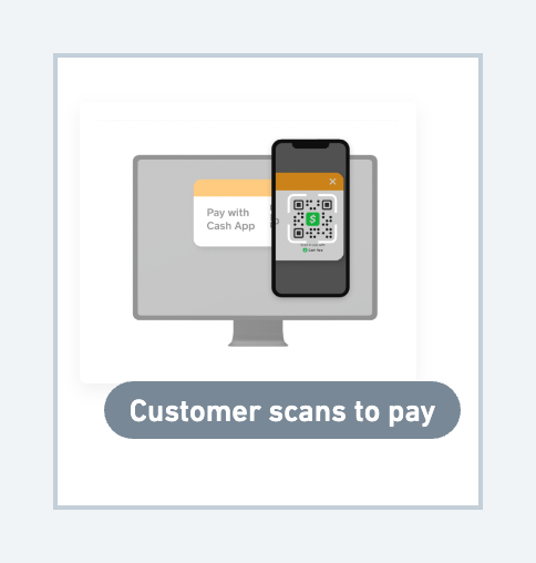 Customer scans to pay