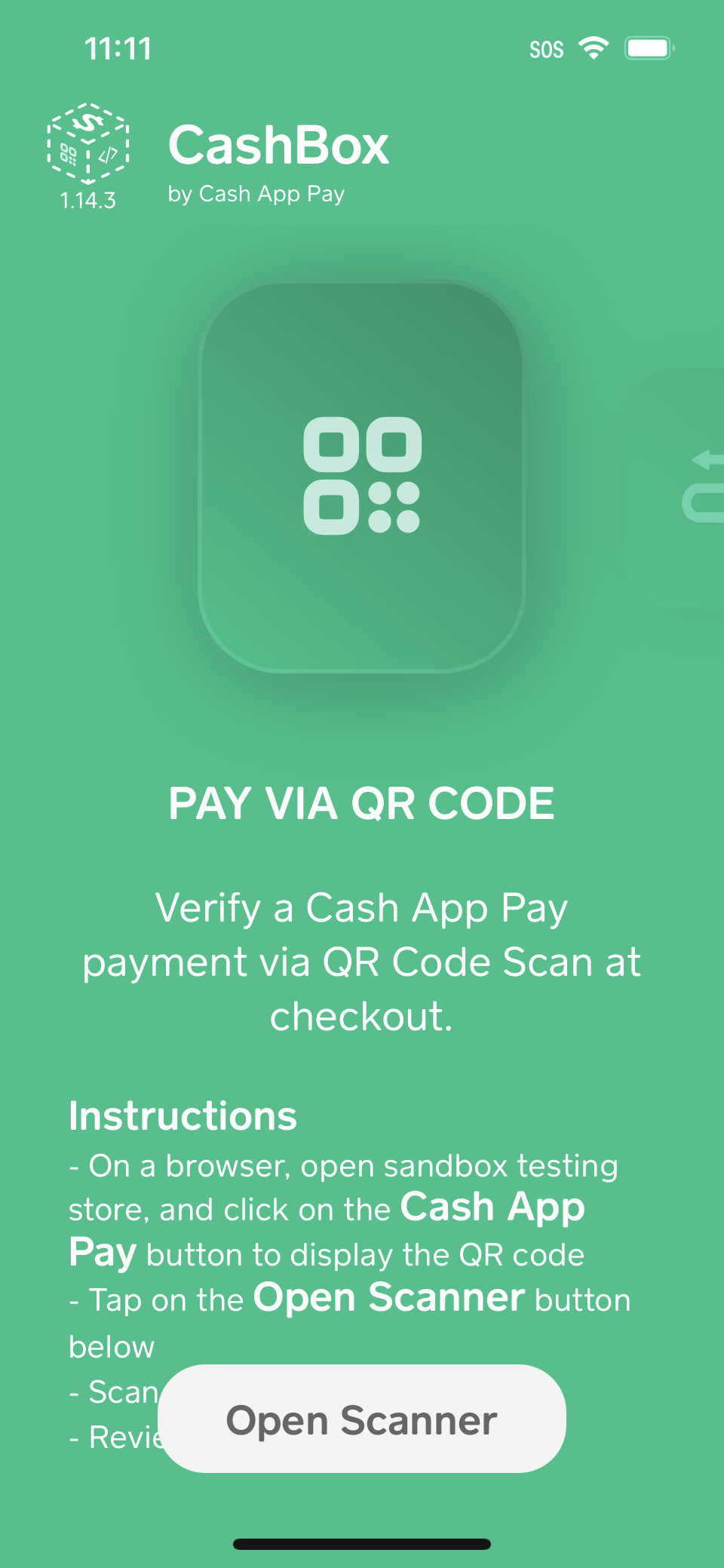 Sandbox App | Welcome to cash-app Documentation