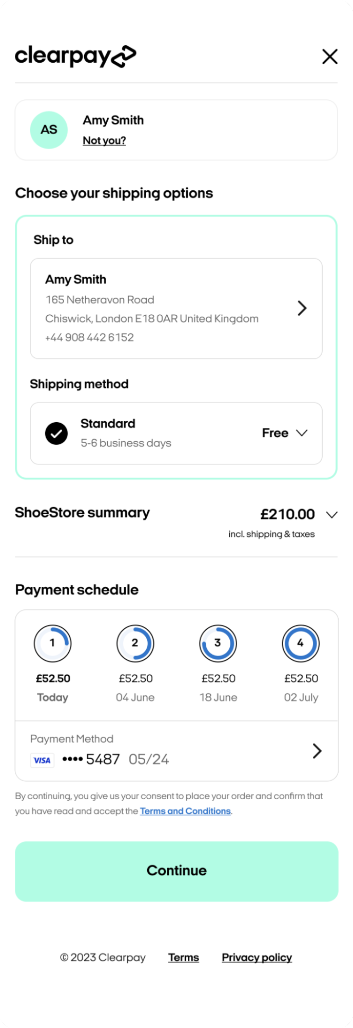 Integrated shipping flow