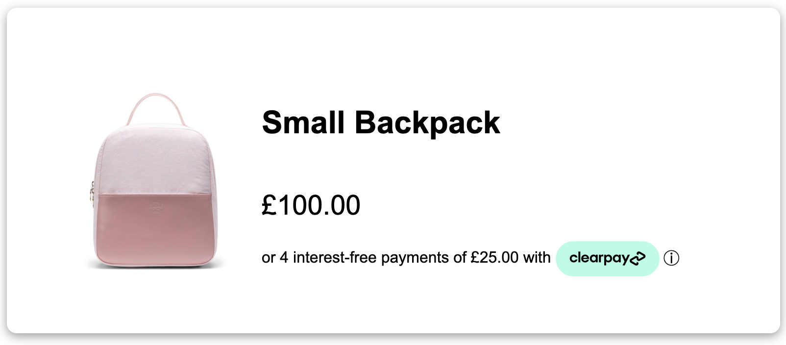 Clearpay messaging