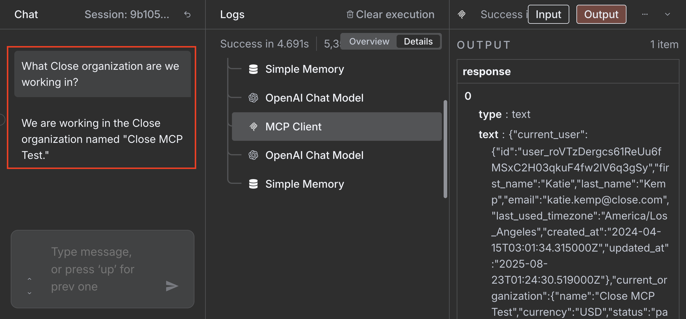 n8n MCP Client Tool configuration