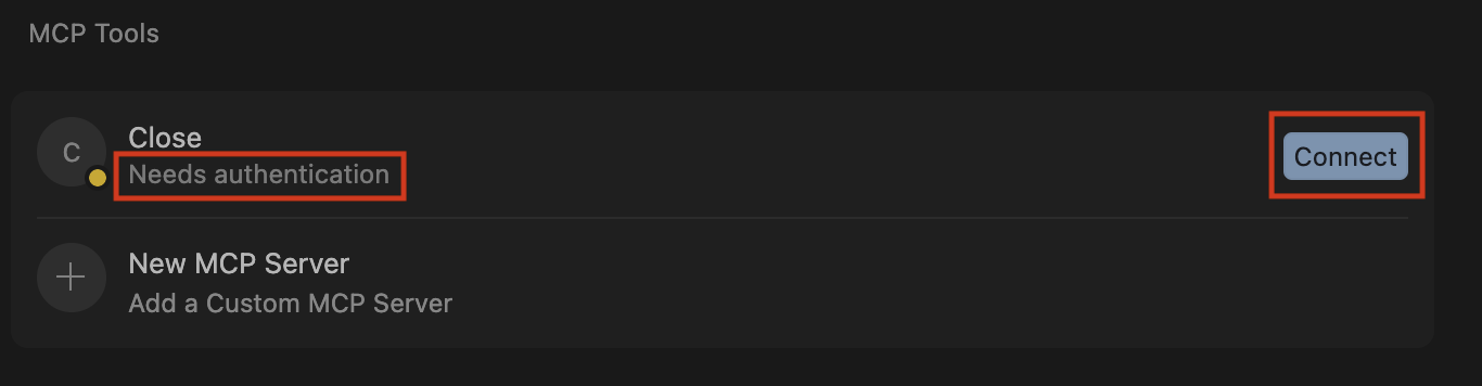 Cursor needs authentication