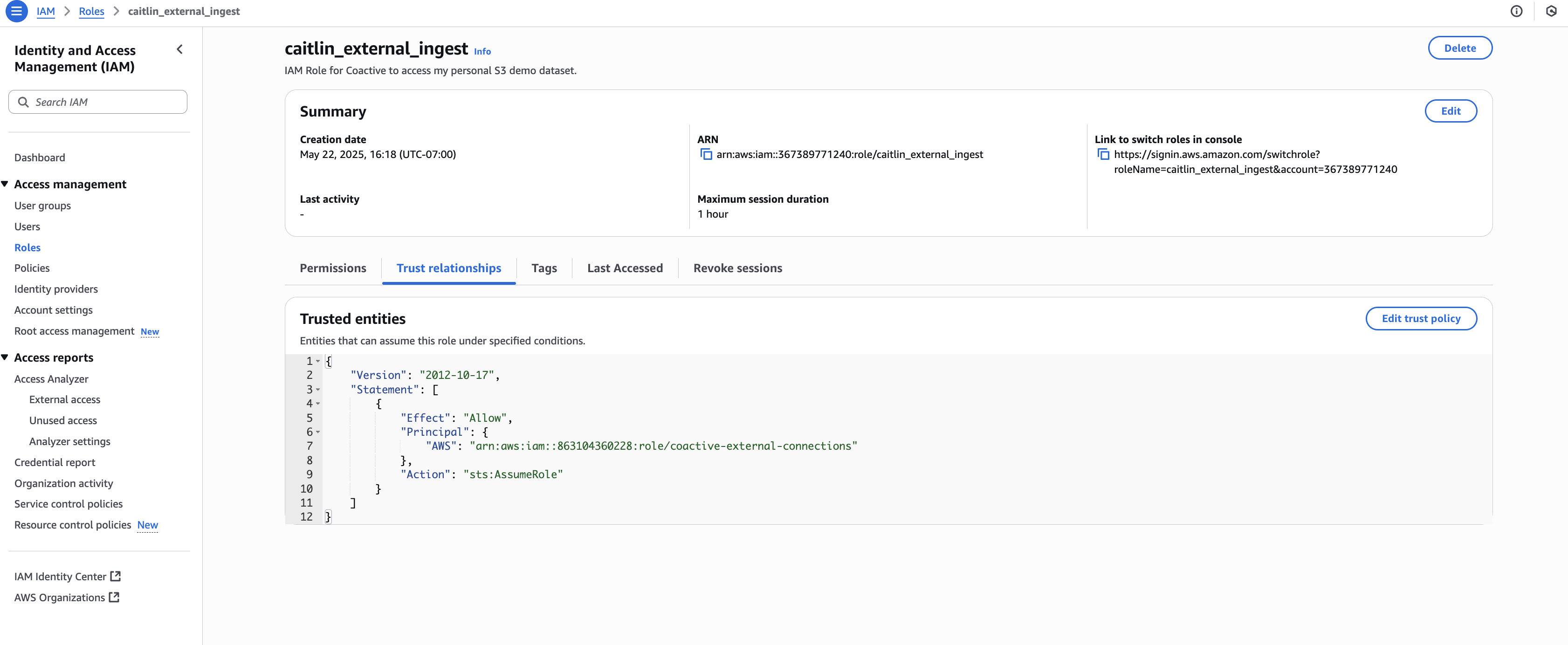 IAM Role Update Policy