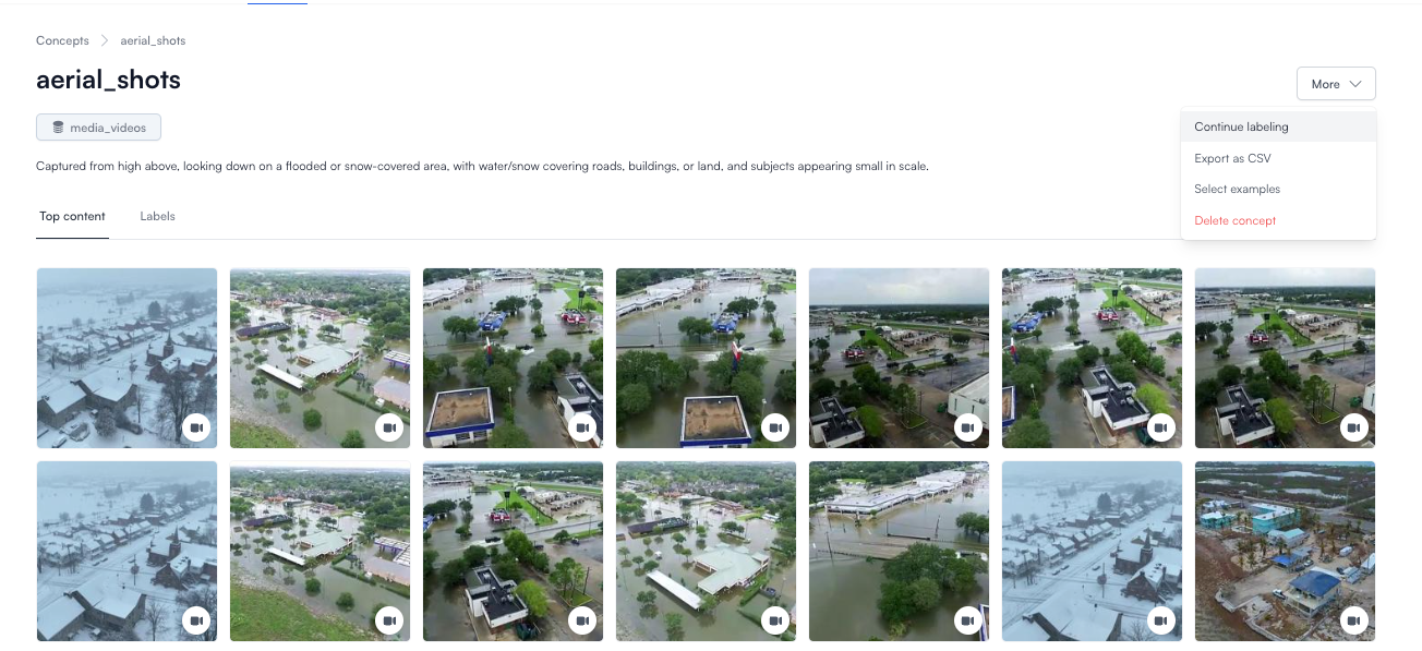 Continue labeling images to enhance your concepts output