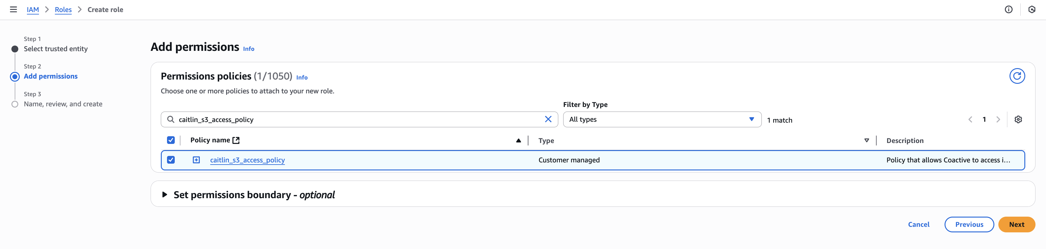 IAM Role Permissions
