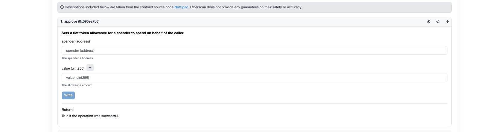 Approve CGT on Etherscan