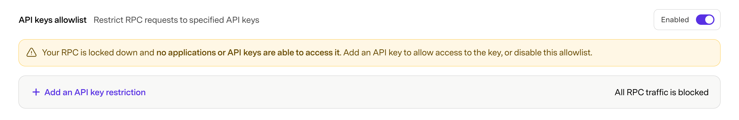 API keys