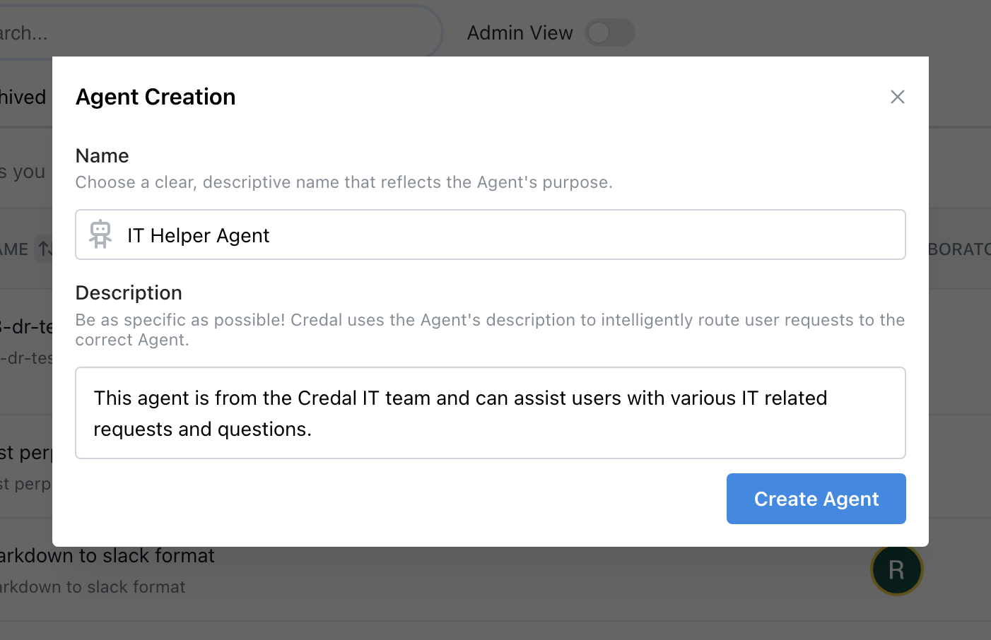 Create Agent